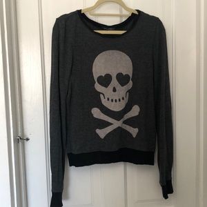 Wildfox skull sweatshirt, size small